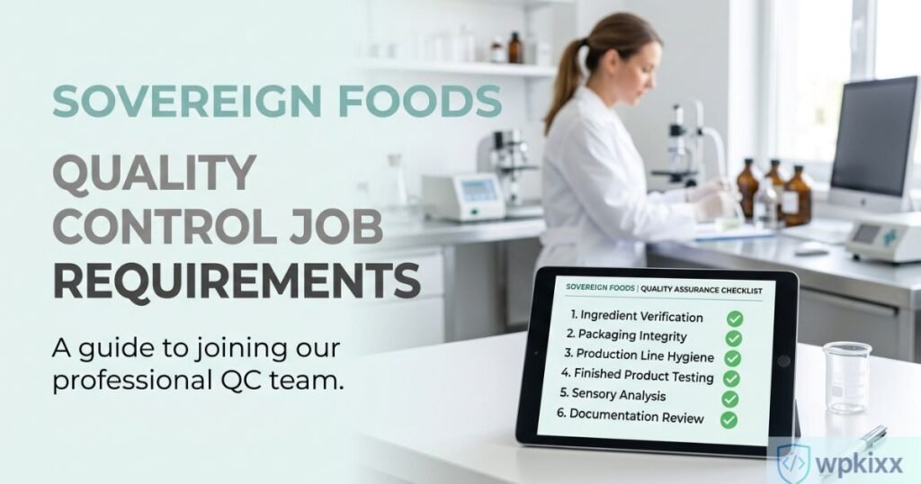 sovereign-foods-quality-control-job-matric-pass-fail-requirements​